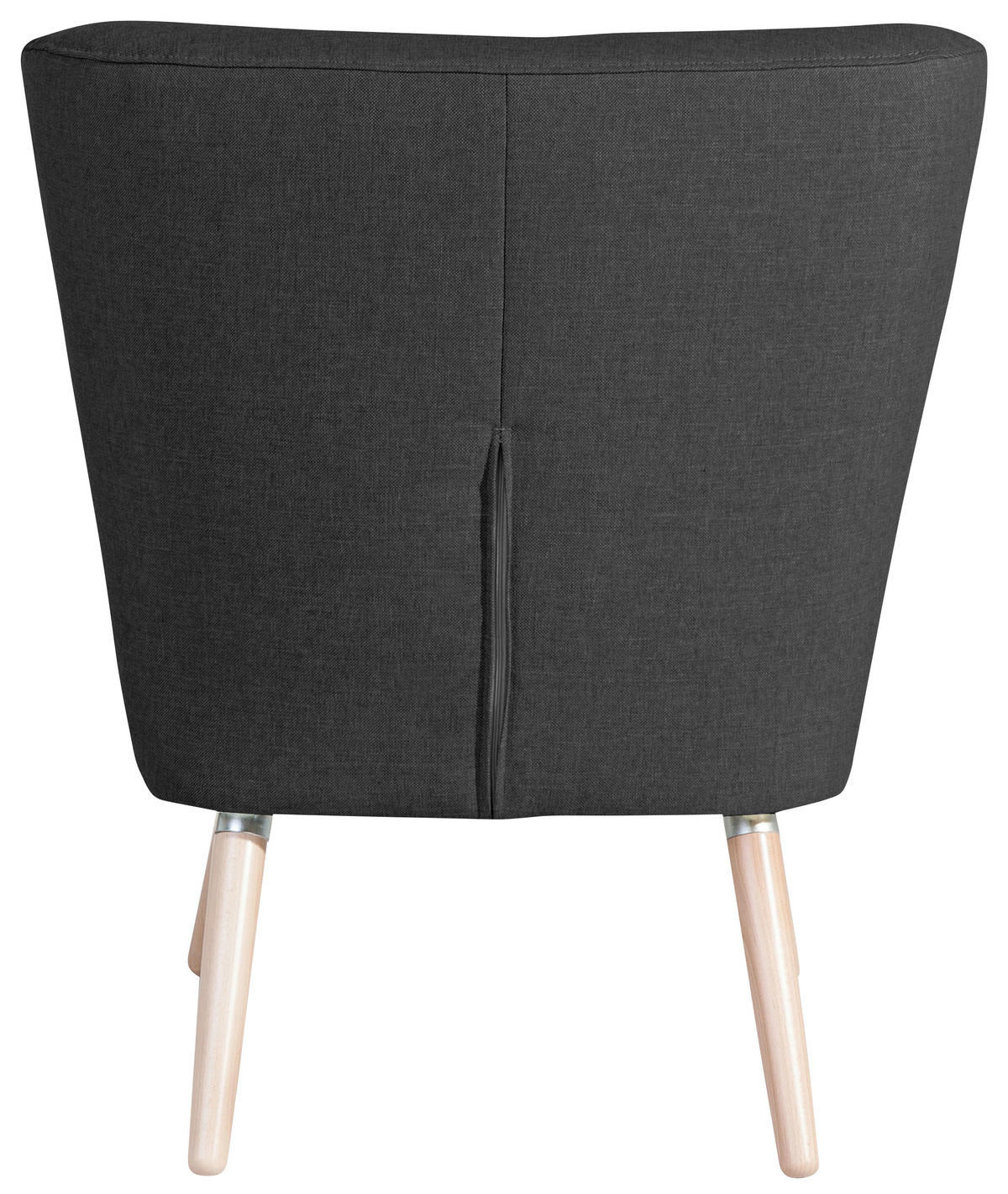 SESSEL in Flachgewebe, Leinenoptik Schwarz  - Buchefarben/Schwarz, Design, Holz/Textil (69/80/68cm) - Max Winzer