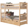 ETAGENBETT 90/200 cm,  in Naturfarben, Absturzsicherung, Leiter  - Naturfarben, MODERN, Holz (90/200cm) - MID.YOU