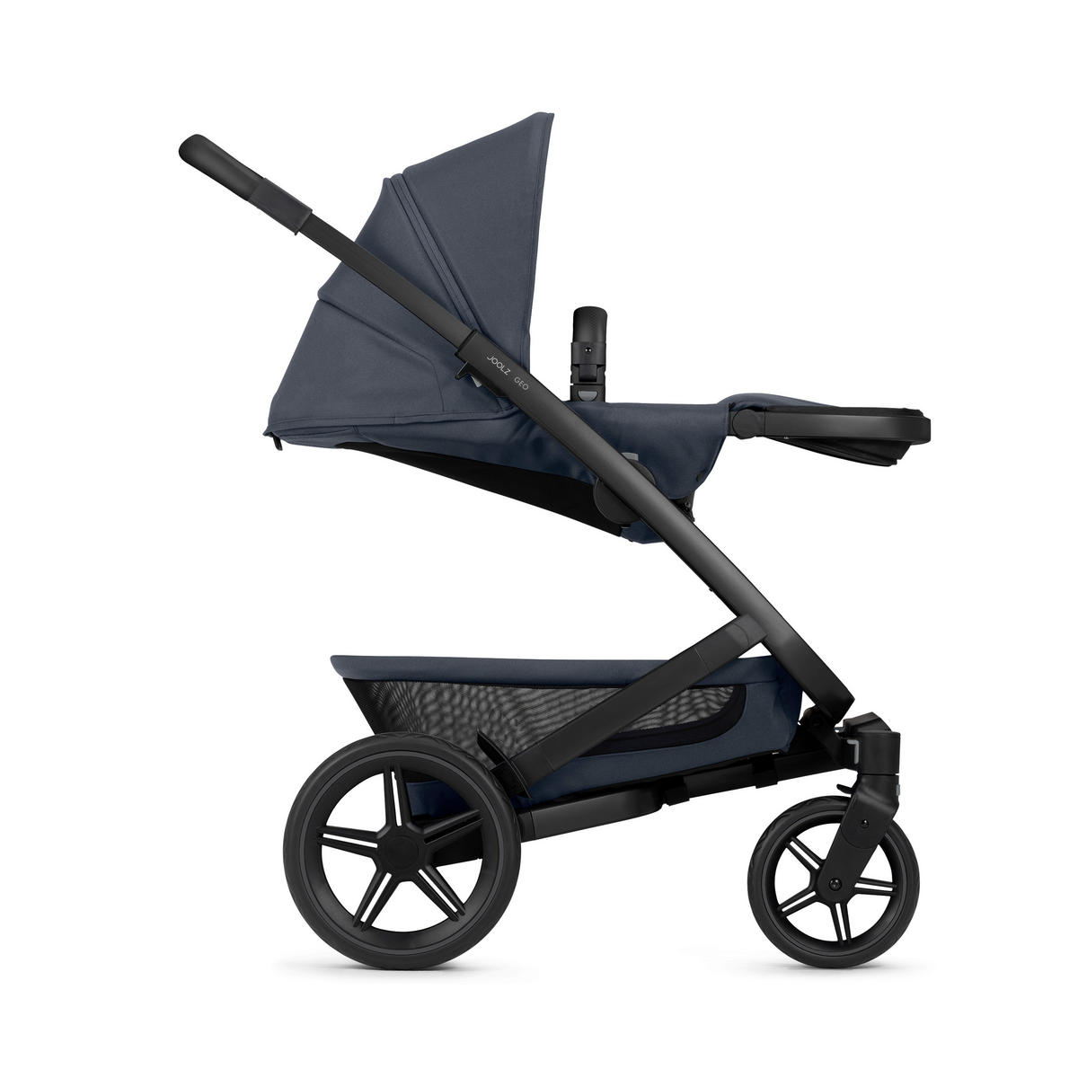 KINDERWAGENSET  Geo3 Mono  Dark Navy Blue  - Schwarz/Dunkelblau, Basics, Textil/Metall (60/92-113/77-105cm) - Joolz
