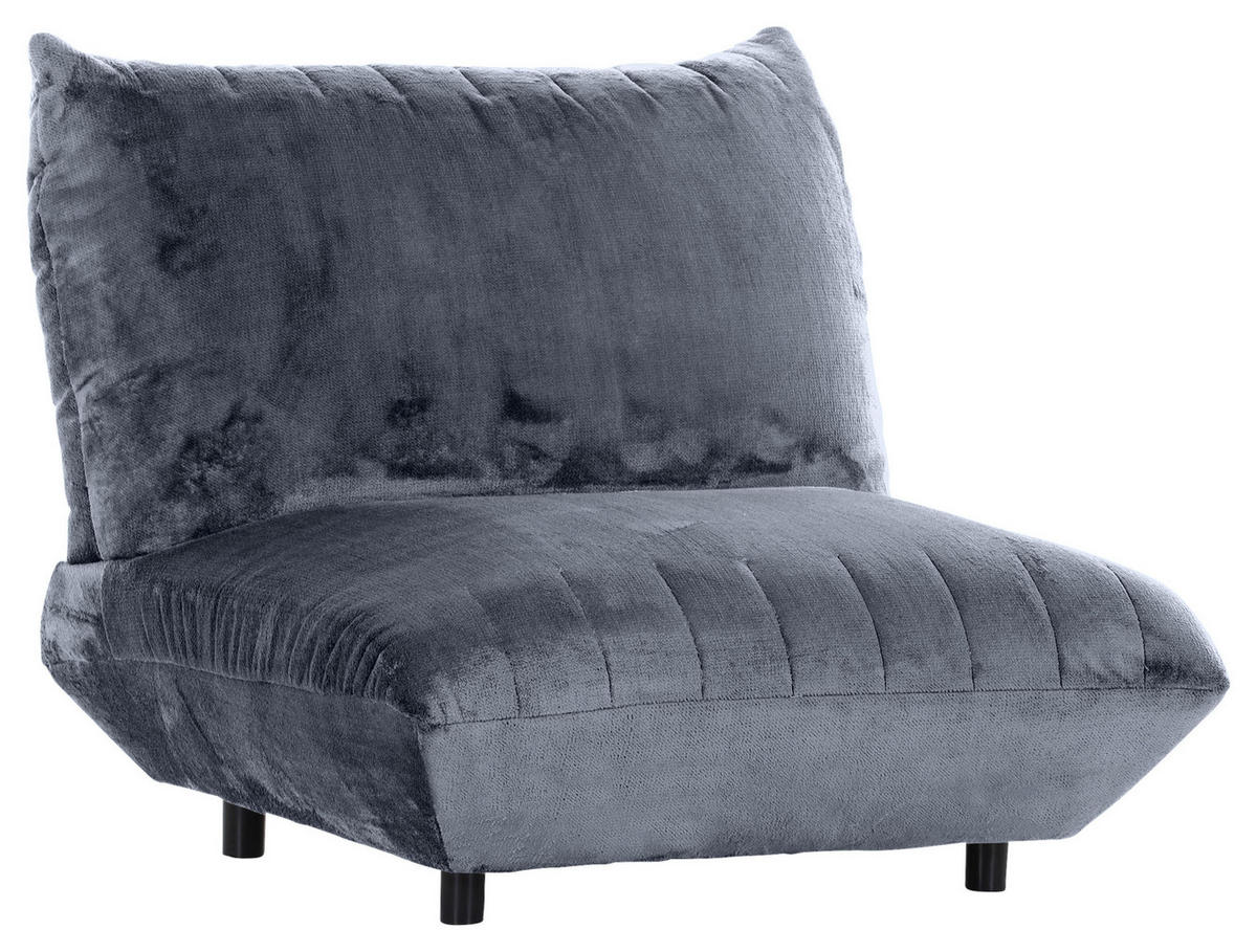 FÅTÖLJ i textil blågrå  - blågrå/svart, Klassisk, textil/plast (100/86/100cm) - MID.YOU