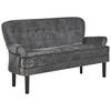 SITZBANK in Holz, Textil Grau, Schwarz  - Schwarz/Grau, Lifestyle, Holz/Textil (180/91/75cm) - Valdera