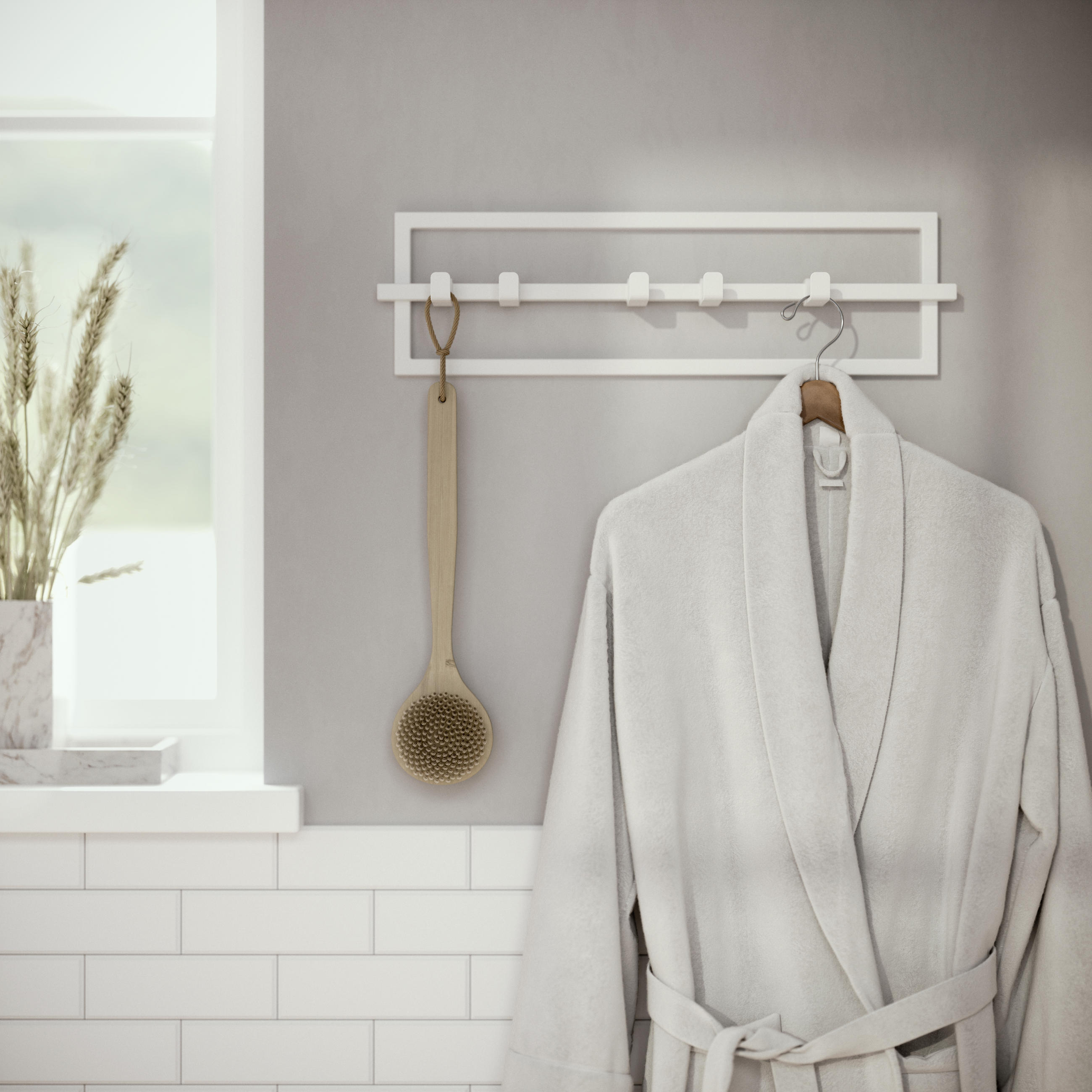 WANDGARDEROBE  in Weiß  - Weiß, Basics, Metall (53/15/6cm) - Umbra