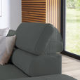 ECKSOFA in Echtleder Grau  - Schwarz/Grau, Design, Leder/Metall (270/220cm) - Novel