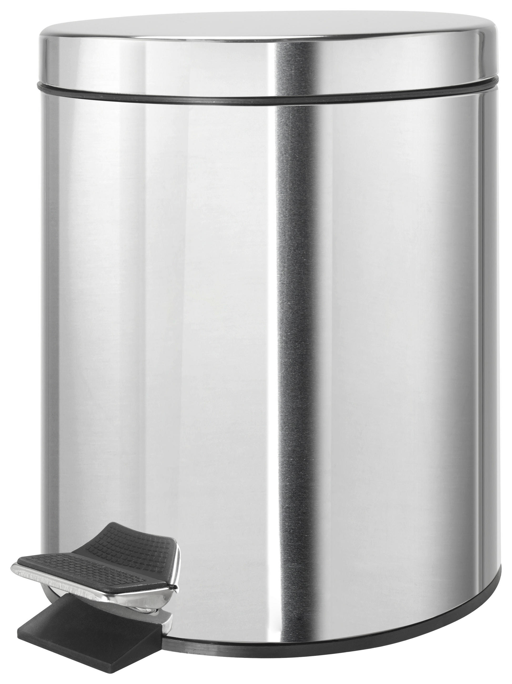 COș DE GUNOI CU PEDALĂ metal  - culoare inox, Basics, metal (20,5/27,7cm) - Boxxx