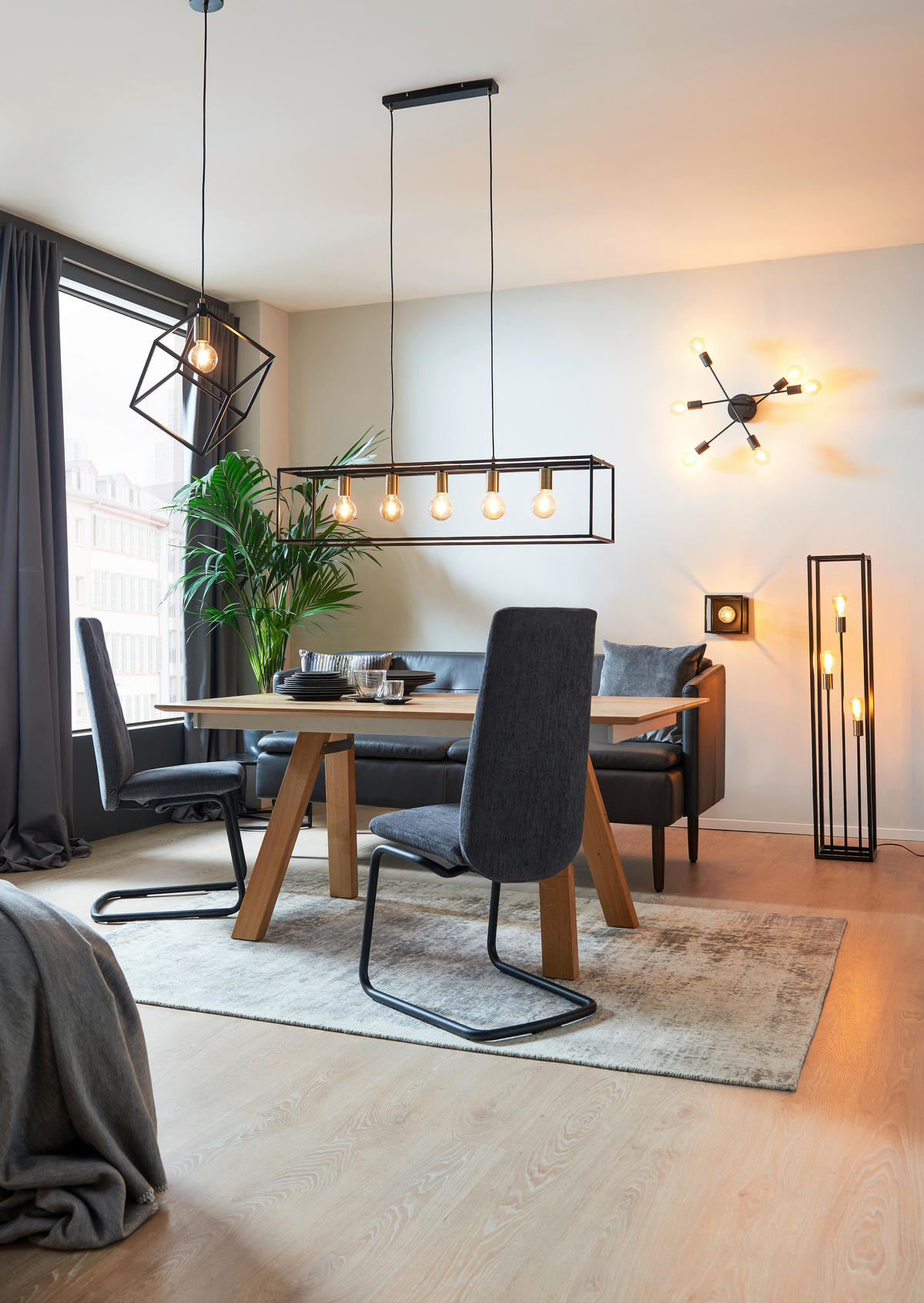 HÄNGELEUCHTE 110/25/150 cm    - Schwarz, Lifestyle, Metall (110/25/150cm) - Marama