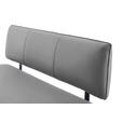 SITZBANK 180/86,5/60 cm in Schwarz, Hellgrau - Hellgrau/Schwarz, Design, Textil/Metall (180/86,5/60cm) - Cantus