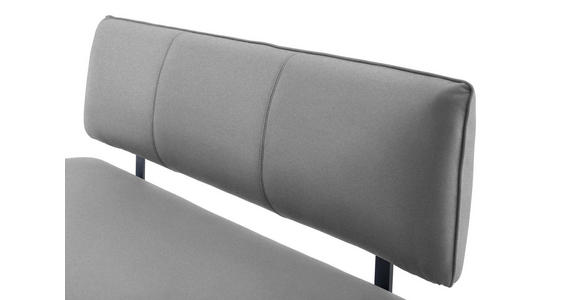 SITZBANK 180/86,5/60 cm in Schwarz, Hellgrau - Hellgrau/Schwarz, Design, Textil/Metall (180/86,5/60cm) - Cantus