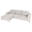 ECKSOFA  in Cord Naturfarben  170/285 cm  - Schwarz/Naturfarben, KONVENTIONELL, Textil/Metall (170/285cm) - Carryhome