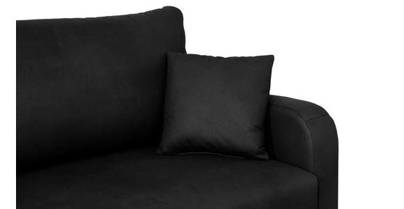 3-SITZER-SOFA in Lederlook Grau - Schwarz/Grau, KONVENTIONELL, Holz/Textil (228/96/97cm) - Carryhome