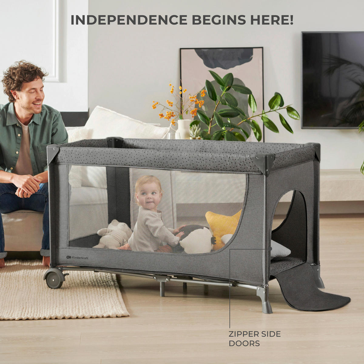 REISEBETT Joy 2 Dunkelgrau  - Dunkelgrau, Basics (60/120cm) - kinderkraft
