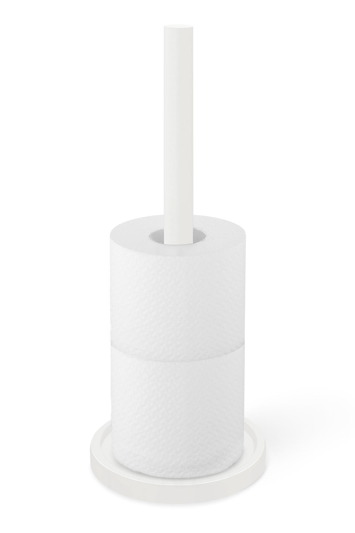 DRŽALO ZA TOALETNI PAPIR - bela, Design, kovina (15/37cm) - Zack