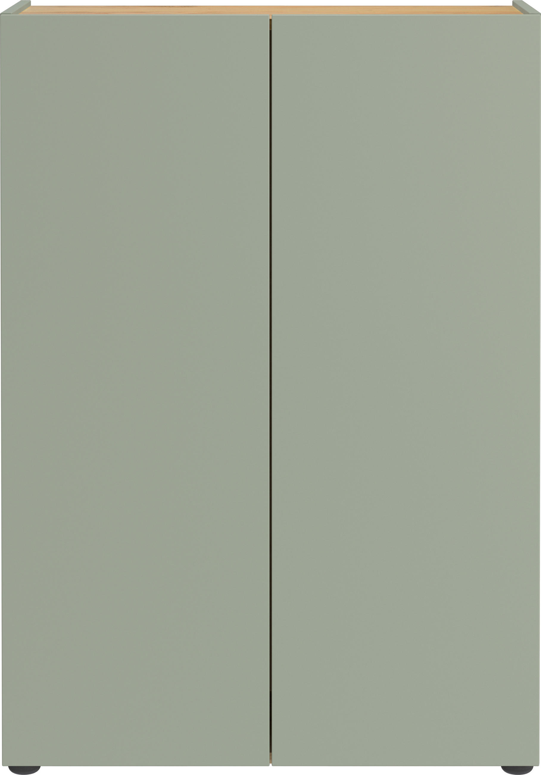 SCHUHSCHRANK Weiß, Eichefarben  - Eichefarben/Schwarz, Design, Holzwerkstoff/Kunststoff (74/105/33cm) - Germania