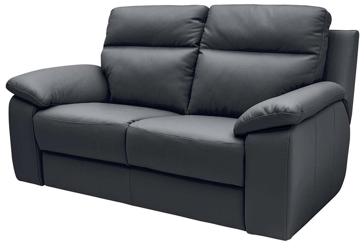 DVOUMÍSTNÁ POHOVKA, tmavě modrá, pravá kůže - tmavě modrá, Basics, kůže (168/99/94cm) - Celina Home