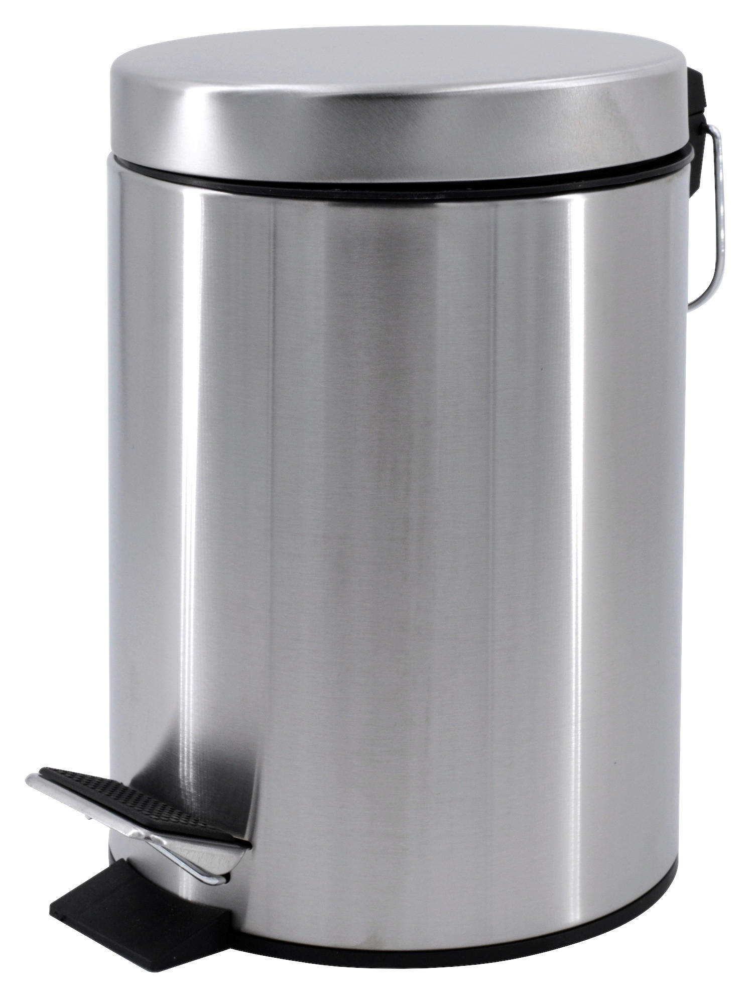 Coș De Gunoi Cu Pedală metal  - culoare inox/negru, Basics, plastic/metal (17/27/0cm) - Sadena