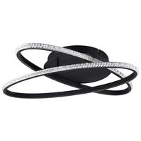 LED-DECKENLEUCHTE  58/9 cm    - Schwarz, KONVENTIONELL, Metall (58/9cm)