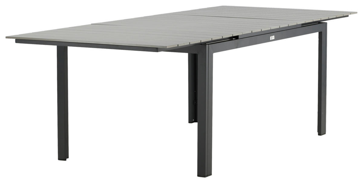 GARTENTISCH 160/100/75 cm Metall rechteckig  - Schwarz/Grau, KONVENTIONELL, Metall (160/100/75cm) - Gardenson