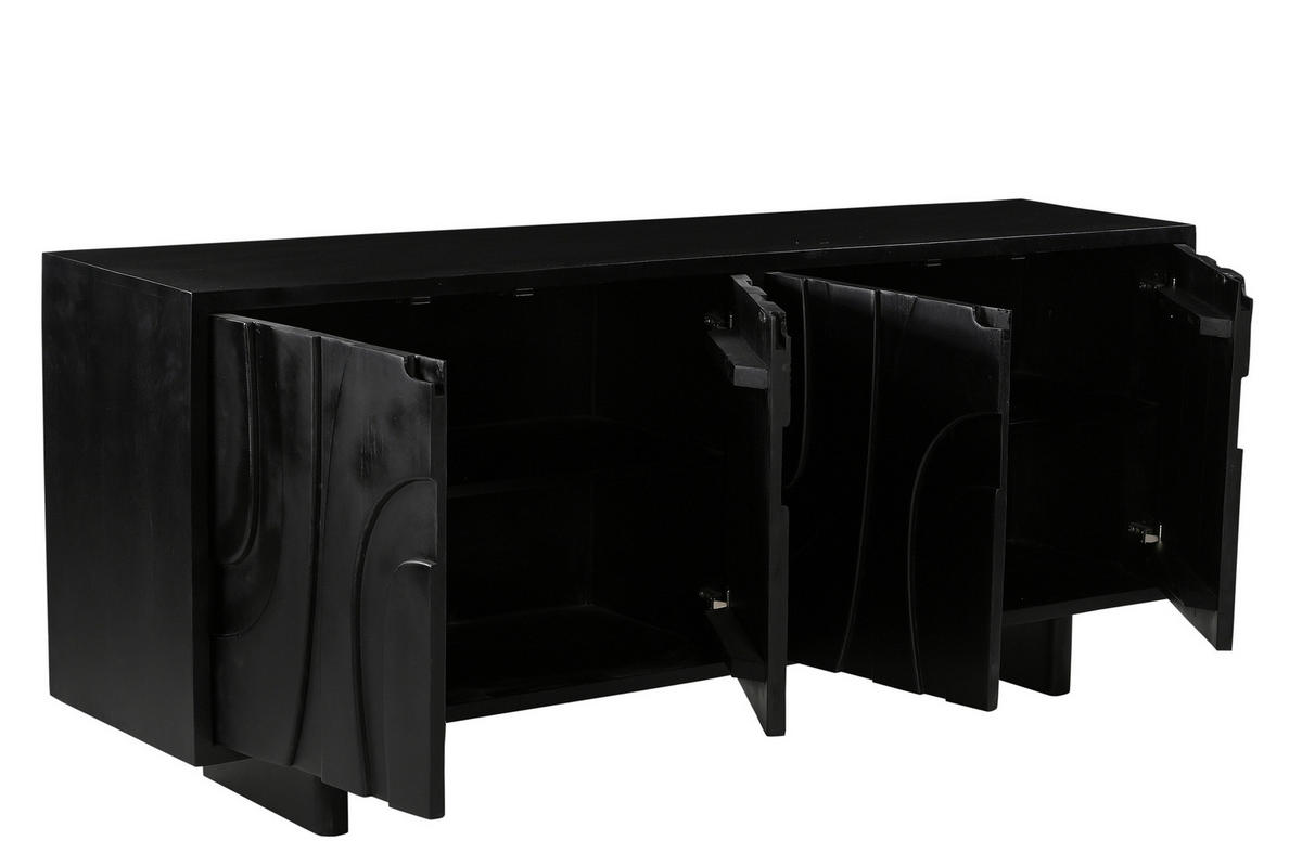 SIDEBOARD 180/76/43 cm  - Schwarz, Design, Holz (180/76/43cm) - MID.YOU