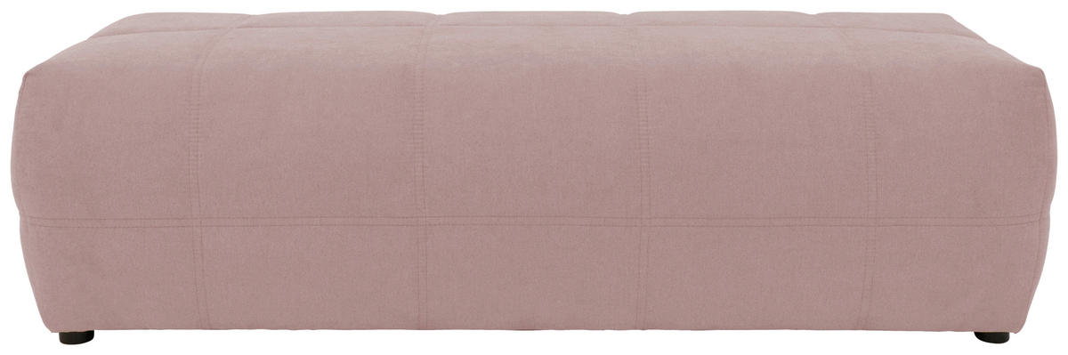 HOCKER in Textil Rosa  - Schwarz/Rosa, Design, Kunststoff/Textil (150/60/40cm) - MID.YOU