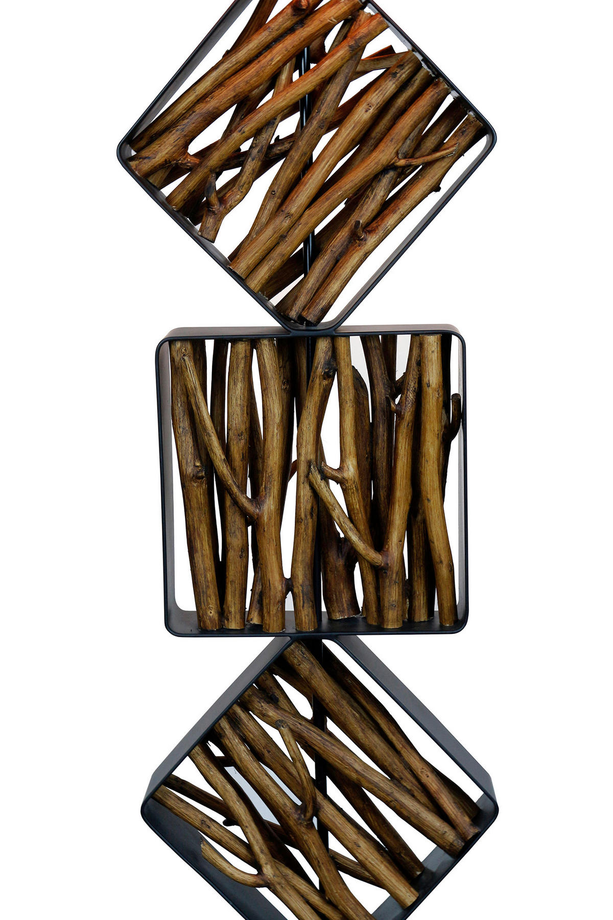 STEHLEUCHTE  40/155/20 cm   - Goldfarben/Schwarz, Design, Holz/Textil (40/155/20cm) - P & B