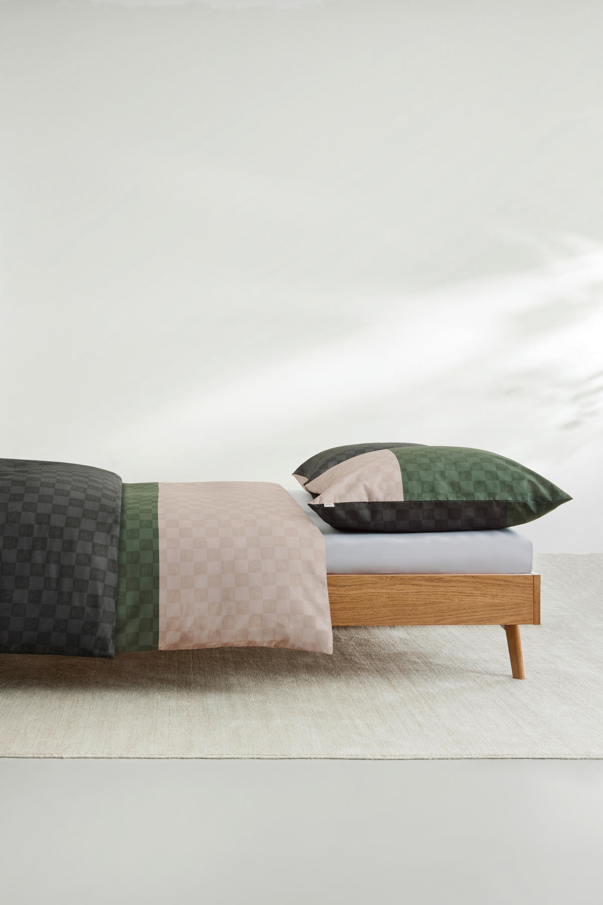 BETTWÄSCHE S. OLIVER SATIN Satin 140/200 cm  - Anthrazit/Olivgrün, KONVENTIONELL, Textil (140/200cm) - S. Oliver