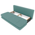 SCHLAFSOFA  in Mikrofaser Mintgrün  - Schwarz/Mintgrün, KONVENTIONELL, Kunststoff/Textil (212/93/90cm) - Carryhome