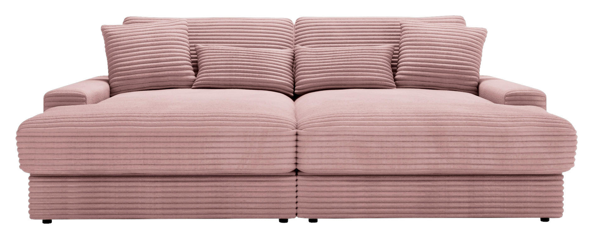 BIGSOFA Cord Altrosa  - Schwarz/Altrosa, MODERN, Kunststoff/Textil (230/85/190cm) - Carryhome