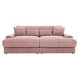 BIGSOFA  in Cord Altrosa  - Schwarz/Altrosa, MODERN, Kunststoff/Textil (230/85/190cm) - Carryhome
