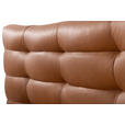 POLSTERBETT 180/200 cm,  in Cognac, gepolstertes Kopfteil,  - Cognac/Schwarz, Design, Leder/Metall (180/200cm) - Esposa