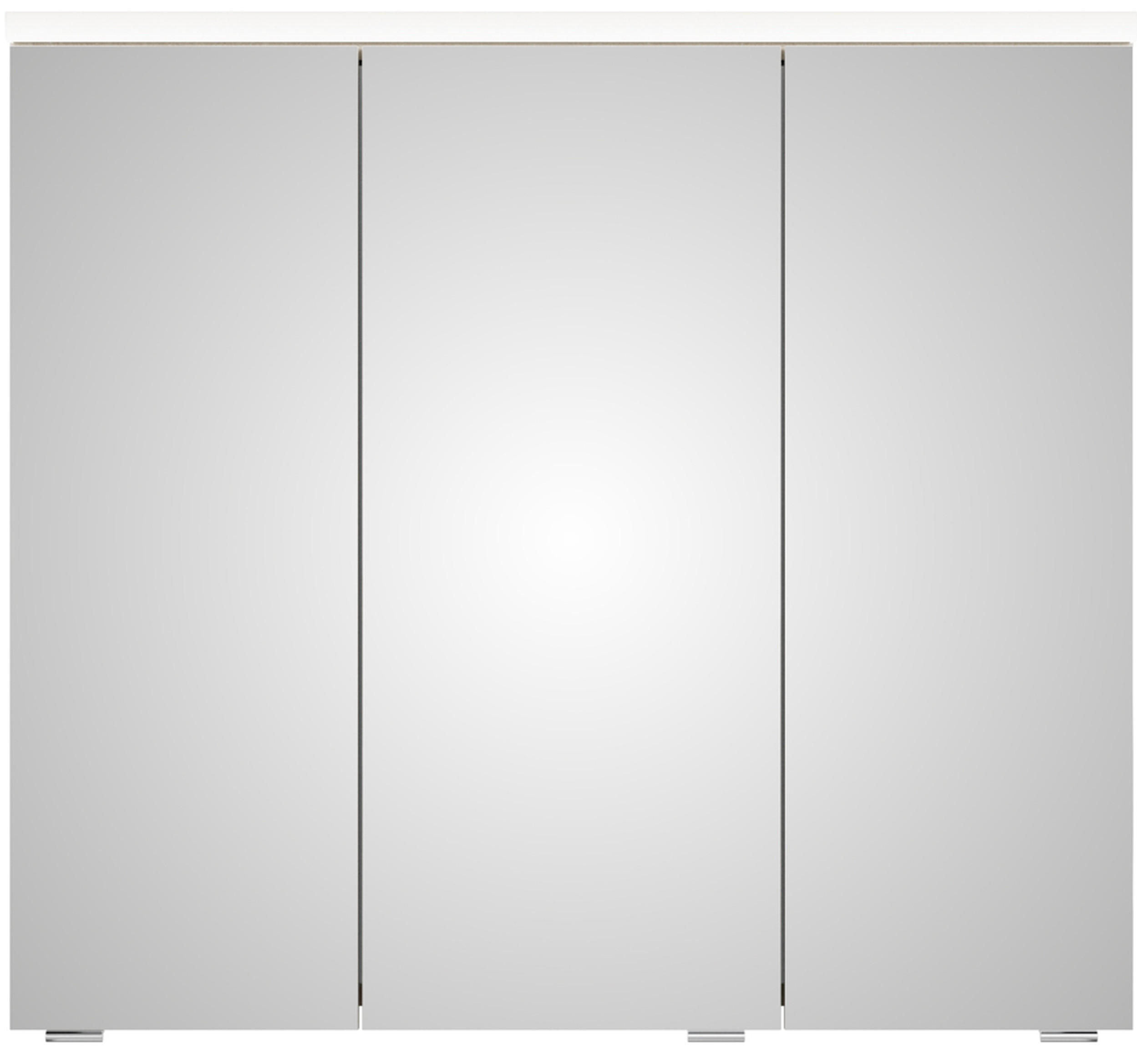 SPIEGELSCHRANK 80/70,3/17 cm  - Sandfarben/Chromfarben, Design, Glas/Holzwerkstoff (80/70,3/17cm) - Sadena