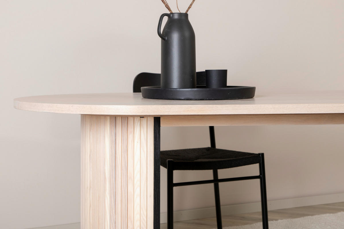 ESSTISCH in Holz, Holzwerkstoff 200/75/90 cm  - Eichefarben/Schwarz, Design, Holz/Holzwerkstoff (200/75/90cm) - Livetastic