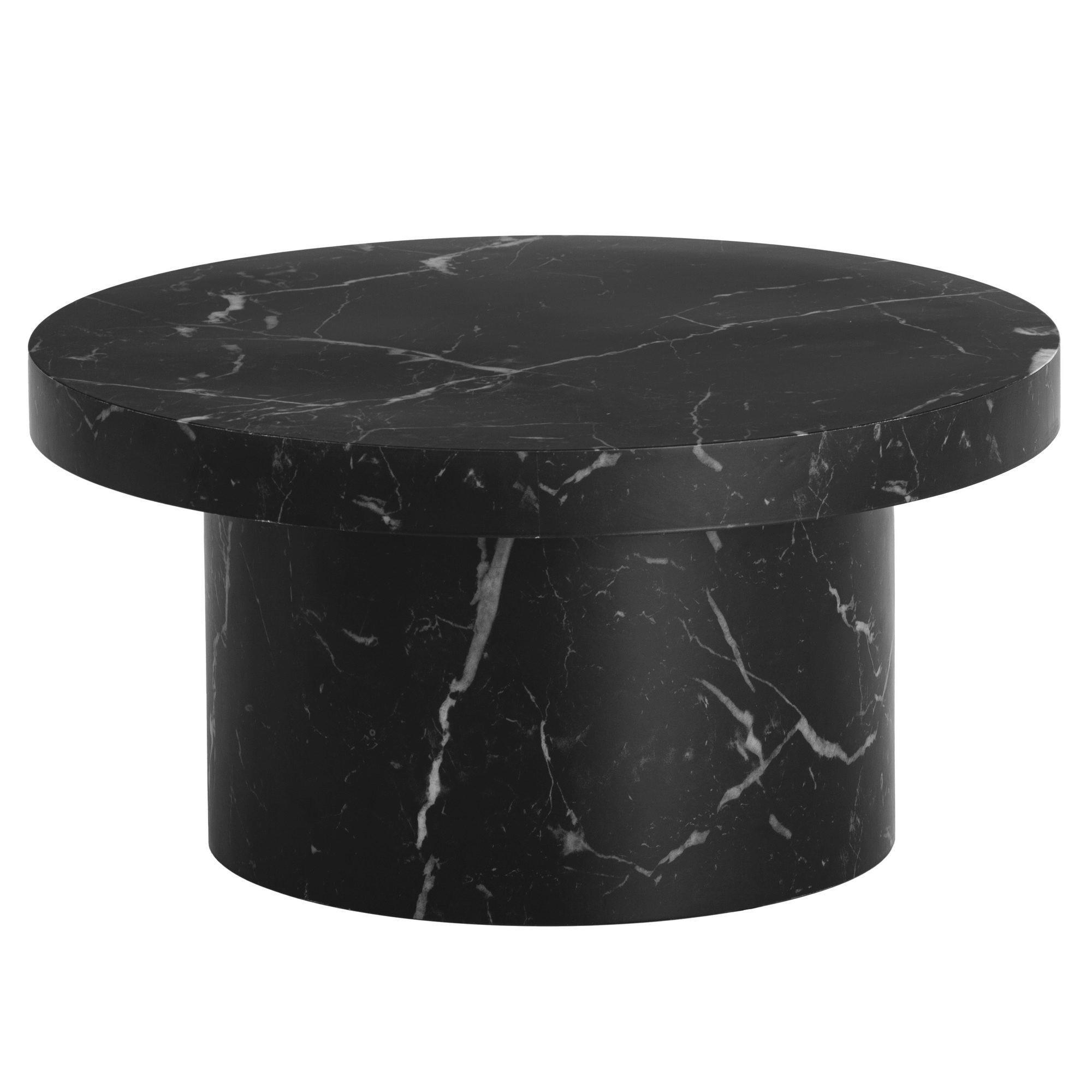 COUCHTISCH 60/60/30 cm rund Schwarz  - Schwarz, Design, Holzwerkstoff (60/60/30cm) - Livetastic