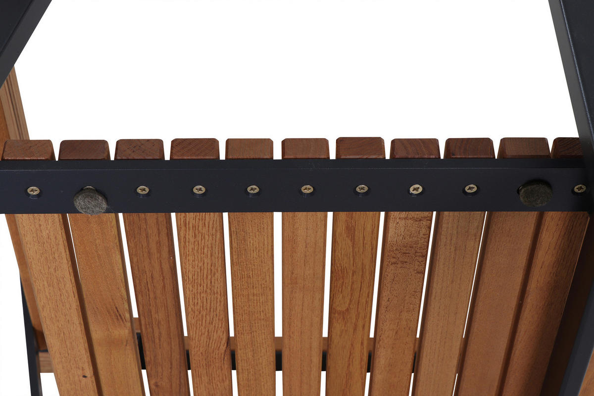 STAPELSESSEL Robinie Aluminium Robinienfarben  - Anthrazit/Robinienfarben, KONVENTIONELL, Holz/Metall (60/83/58,5cm) - Siena Garden