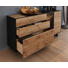 SIDEBOARD 189/81/44 cm - Eichefarben/Anthrazit, KONVENTIONELL, Glas/Holz (189/81/44cm) - Valnatura SIDEBOARD 189/81/44 cm - Eichefarben/Anthrazit, KONVENTIONELL, Glas/Holz (189/81/44cm) - Valnatura