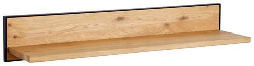 WANDREGAL Asteiche teilmassiv Anthrazit, Eichefarben  - Eichefarben/Anthrazit, Natur, Holz/Metall (85/15/22cm) - Linea Natura
