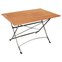 GARTENTISCH Holz, Metall Naturfarben rechteckig  - Naturfarben, ROMANTIK / LANDHAUS, Holz/Metall (120/80/74cm) - Gardenson