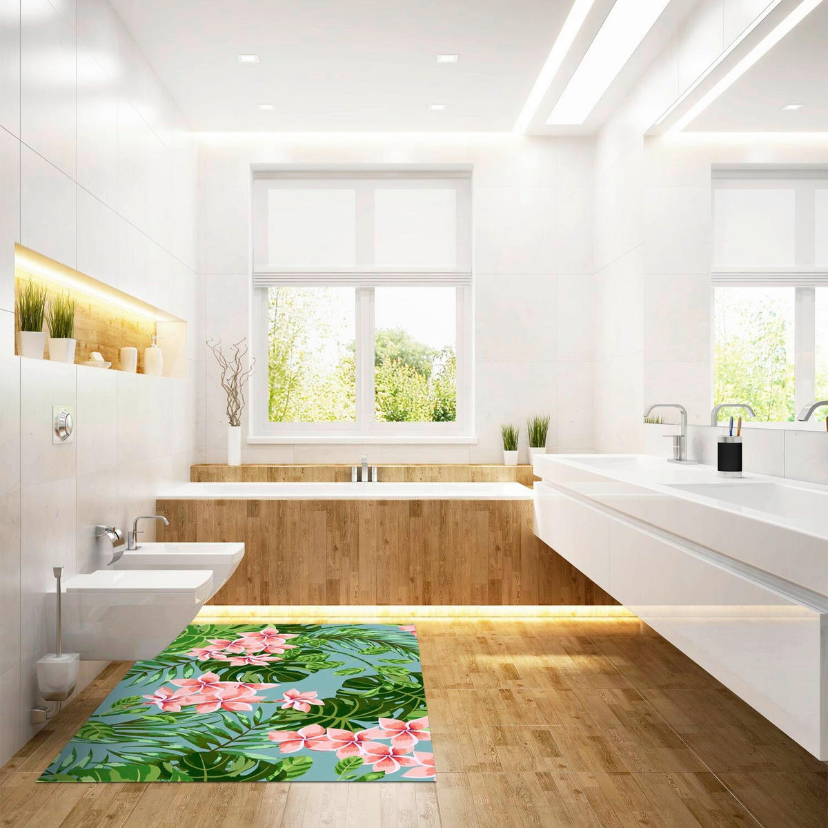 TEPPICH 70/140 cm Grün, Rosa, Pink  - Pink/Rosa, Kunststoff (70/140cm)