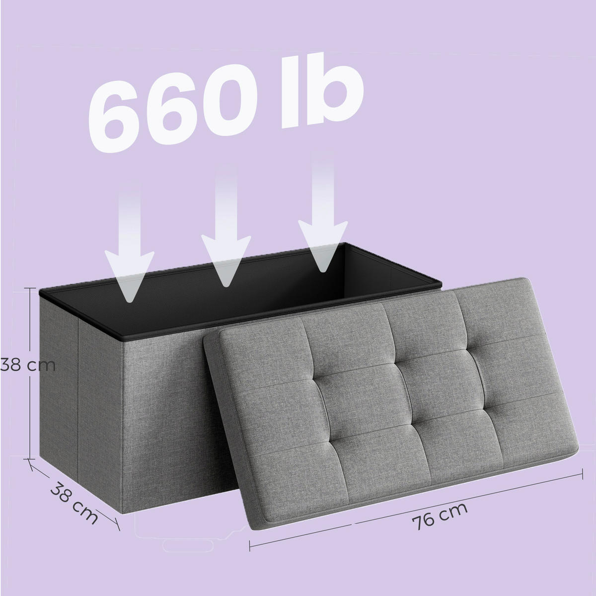 SITZBOX  - Grau, Basics, Textil (76/38/38cm)
