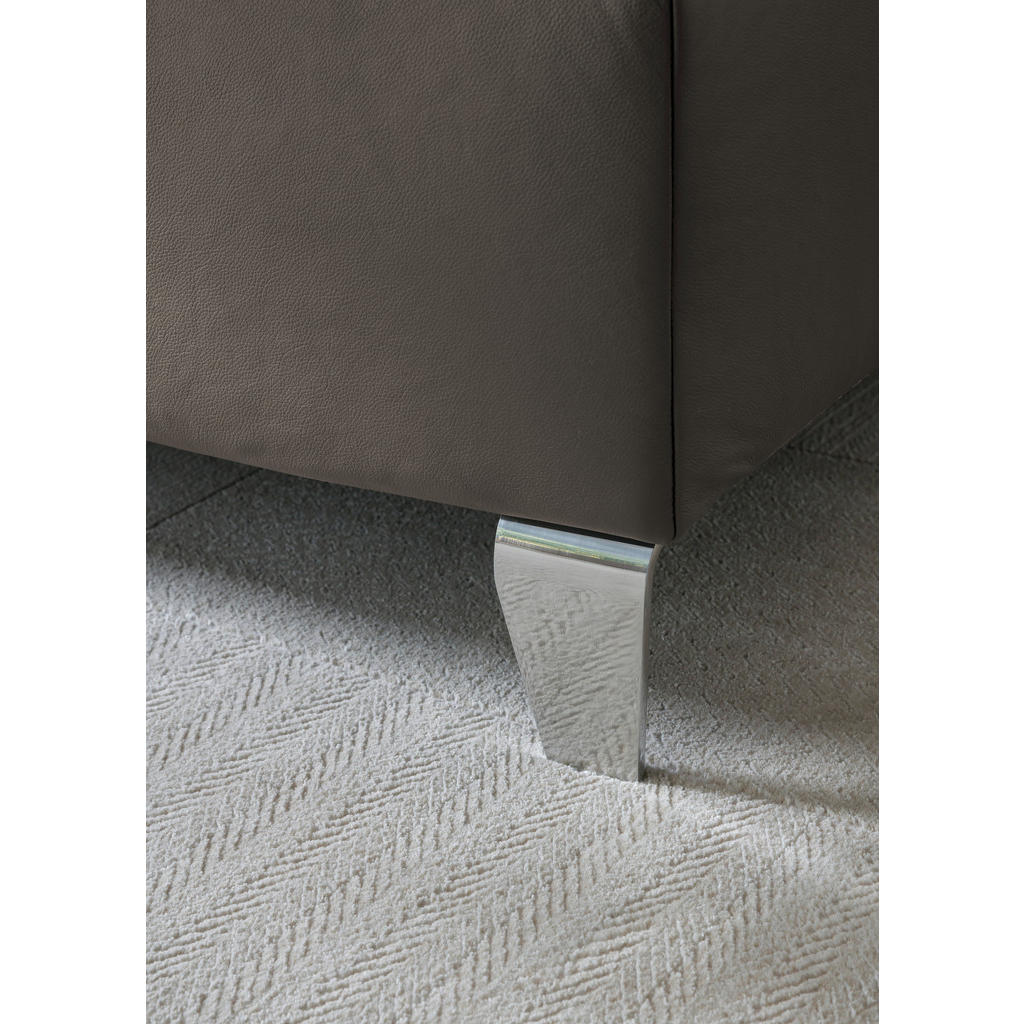 Thumbnail - Novel Boxspringbett, Anthrazit, Textil, Echtleder, Rindleder, H4, 7-Zonen, Höhe ca. 27 cm, 140x200 cm, Über- und Sonderg...