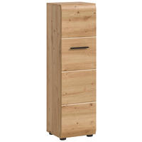 MIDISKÅP  - ek Artisan/svart, Basics, trämaterial/plast (30/106/30cm) - MID.YOU