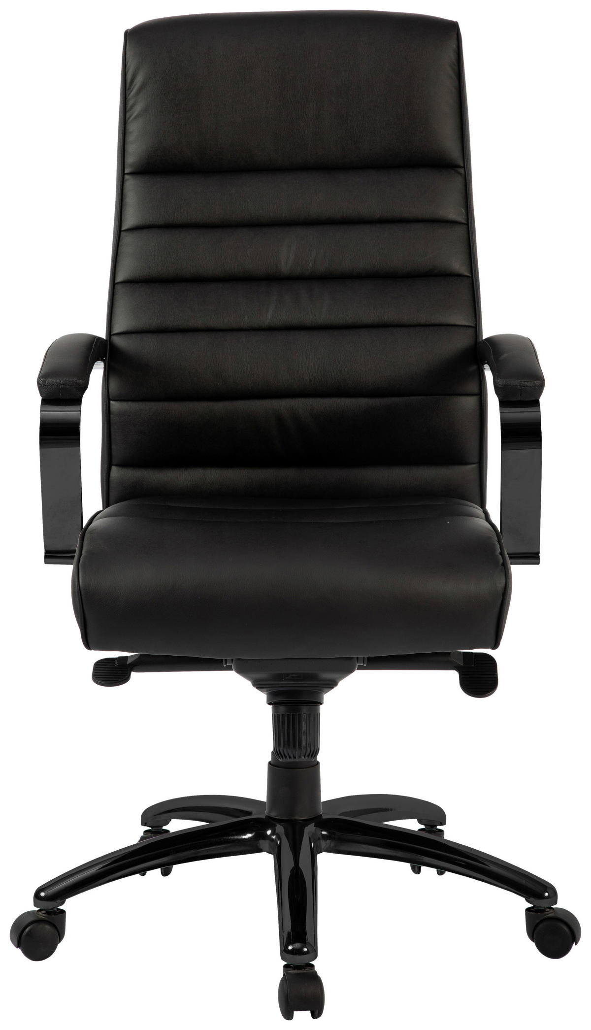 CHEFSESSEL Lederlook Schwarz, Chromfarben  - Chromfarben/Schwarz, MODERN, Kunststoff/Textil (64/115/121/69cm) - MID.YOU