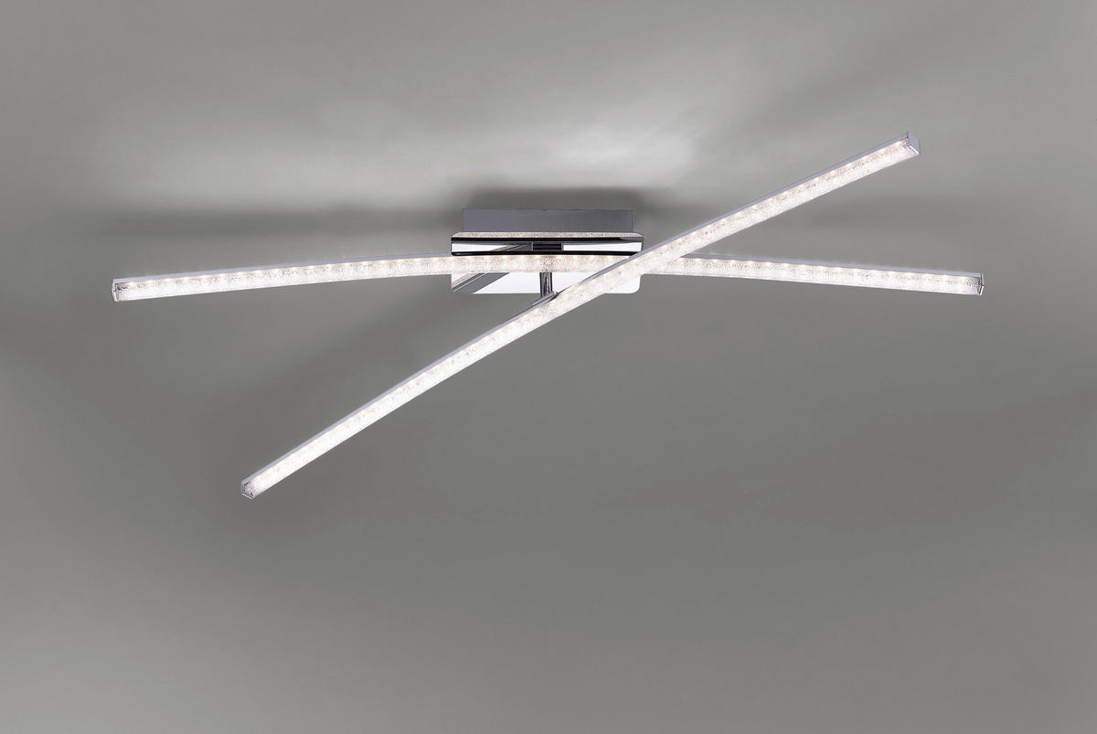 Plafonieră Cu Led    80,5/80,5/10 cm  - culoare crom, Design, metal (80,5/80,5/10cm)