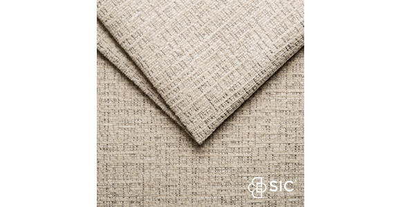 ECKSOFA inkl.Funktionen Naturfarben Chenille  - Schwarz/Naturfarben, MODERN, Textil/Metall (195/300cm) - Xora