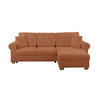 ECKSOFA in Rostfarben  - Rostfarben/Buchefarben, Design, Holz/Textil (266/161cm) - MID.YOU