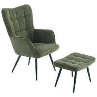 RELAX FOTEL SZETT - fekete/zöld, Design, textil/fém (68/100/78cm) - Ti'me