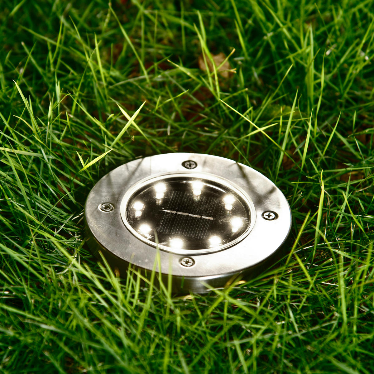SOLARNA SVETILJKA - boja nerđajućeg čelika/crna, Lajfstajl, metal/plastika (11,8/13cm) - Ambia Garden