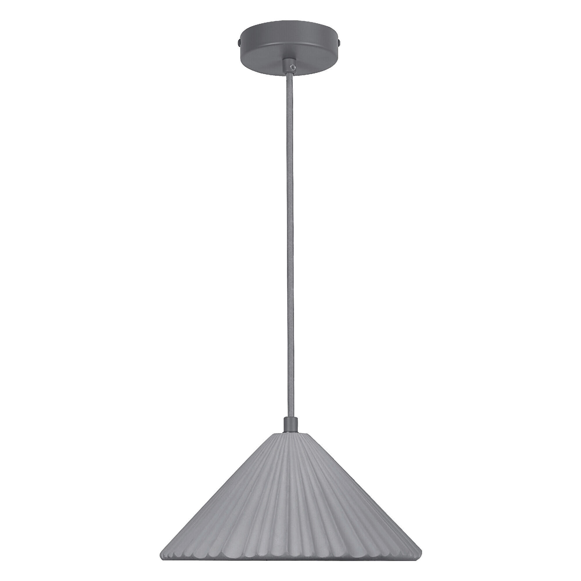 HÄNGELEUCHTE 25/117,50 cm  - Dunkelgrau, Basics, Stein/Metall (25/117,50cm) - Osram