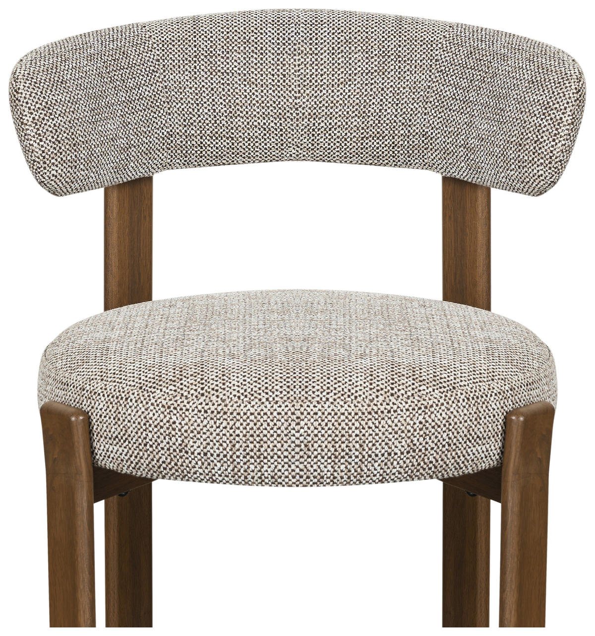 STUHL   Webstoff  Braun, Walnussfarben  - Walnussfarben/Braun, MODERN, Textil/Metall (55/75/56,5cm) - Livetastic