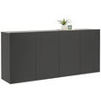 HÄNGESIDEBOARD Anthrazit  - Anthrazit, Design, Holzwerkstoff (180/80/42cm) - Hom`in