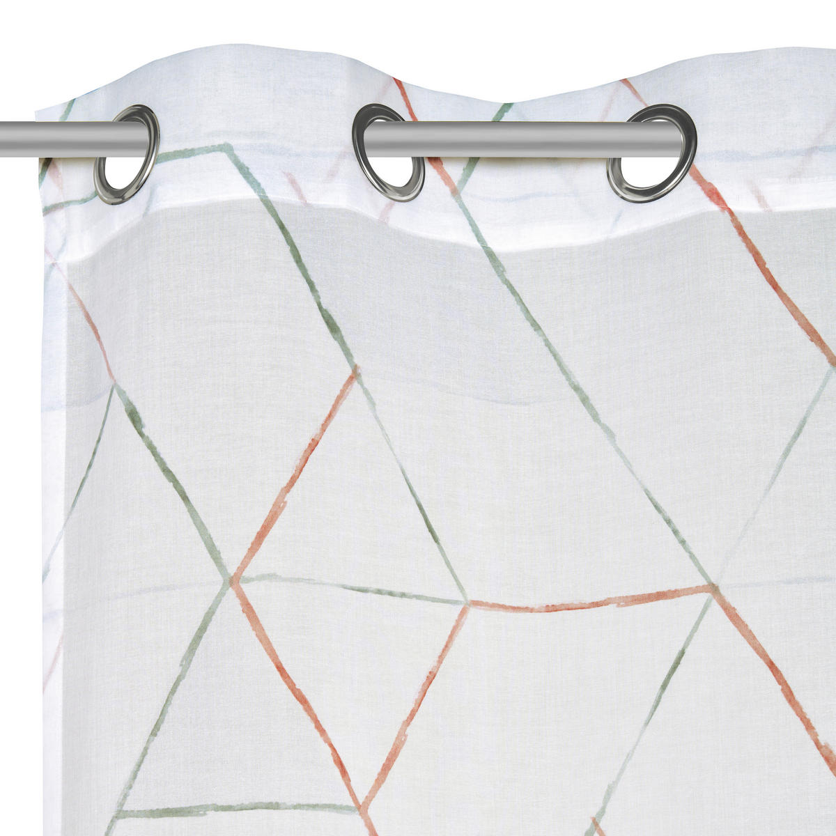 ZÁVĚS S OČKY, poloprůhledné, 140/245 cm - červená, Trend, textil (140/245cm) - Esposa