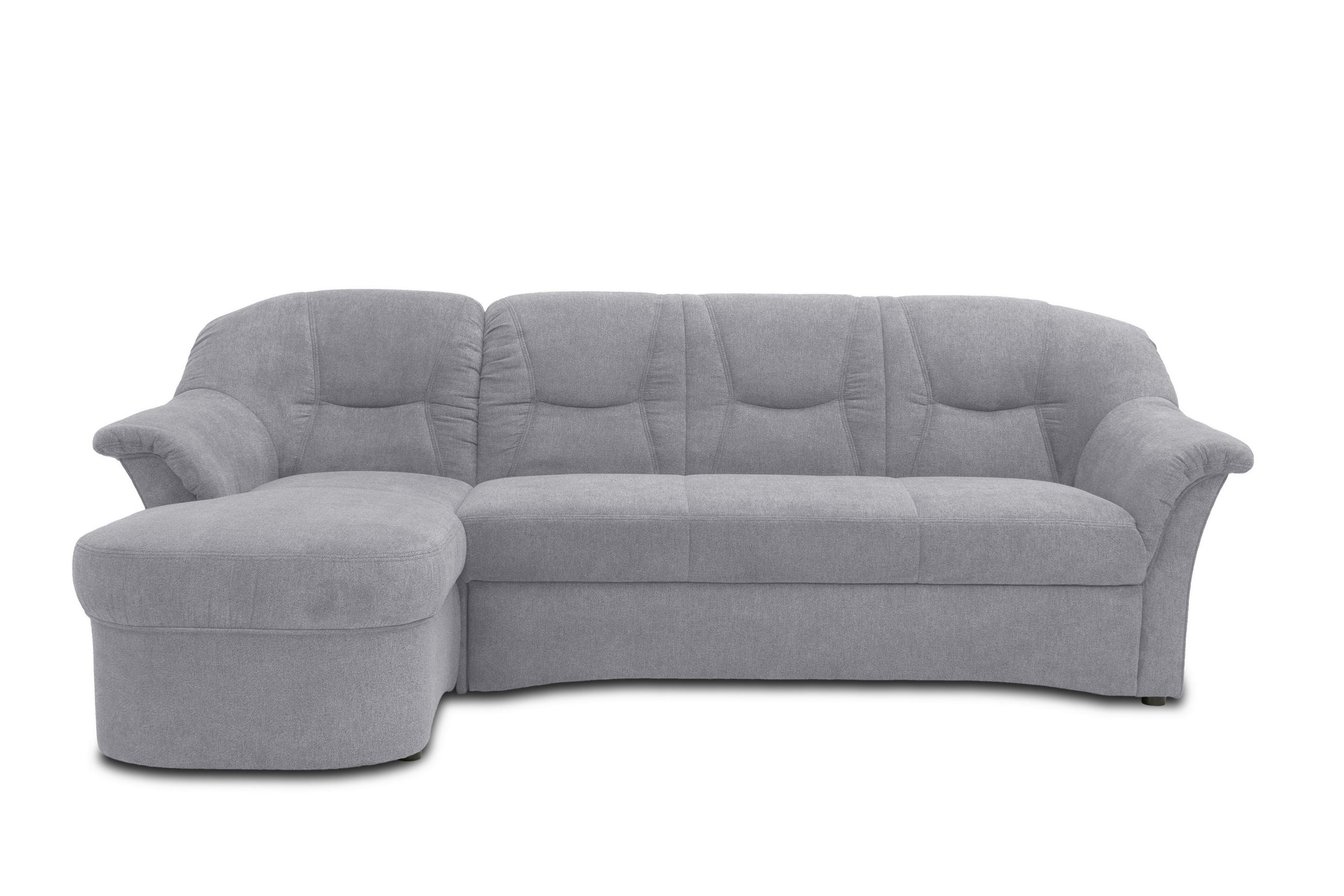 ECKSOFA Dunkelgrau Mikrofaser  - Dunkelgrau/Schwarz, KONVENTIONELL, Kunststoff/Textil (146/232cm) - MID.YOU